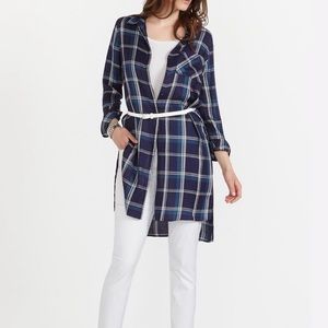 Reitmans Plaid Long Shirt Dress